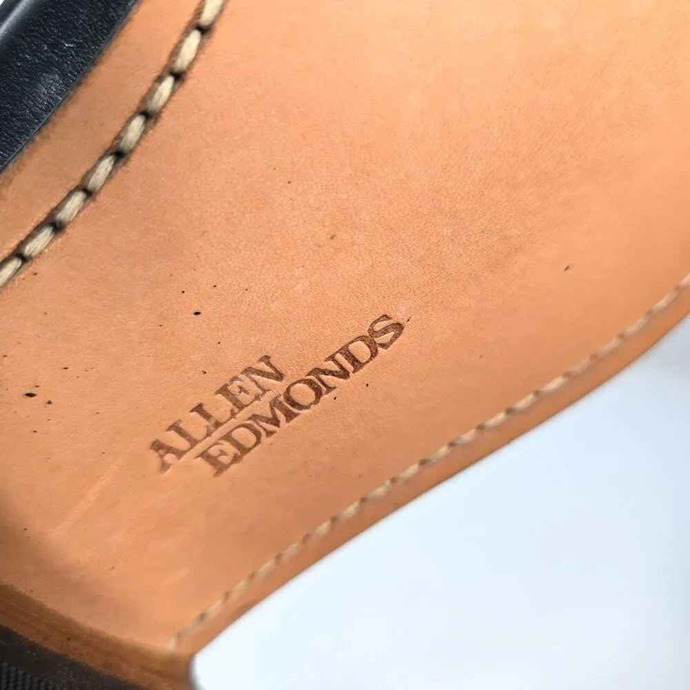 Allen Edmonds Nottingham Penny Loafers Men's 8.5 D Black Leather Made USA